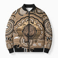 Personalised Australia Wombat Bomber Puffer Jacket Aussie Map Indigenous Art