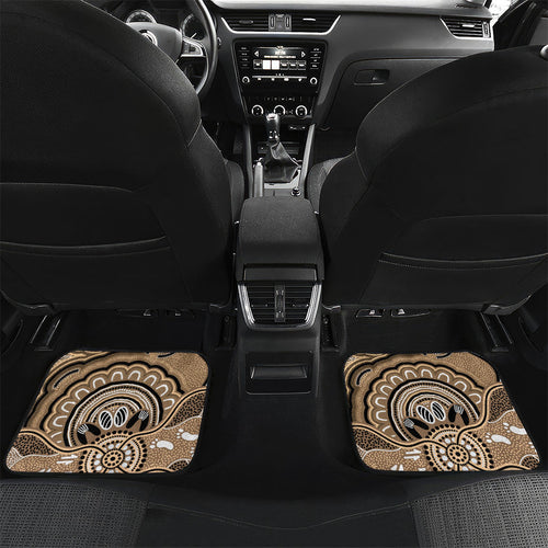 Personalised Australia Wombat Car Mats Aussie Map Indigenous Art