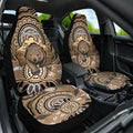 Personalised Australia Wombat Car Seat Cover Aussie Map Indigenous Art
