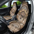 Personalised Australia Wombat Car Seat Cover Aussie Map Indigenous Art