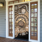 Personalised Australia Wombat Door Cover Aussie Map Indigenous Art