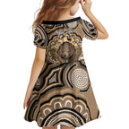 Personalised Australia Wombat Family Matching Tank Maxi Dress and Hawaiian Shirt Aussie Map Indigenous Art