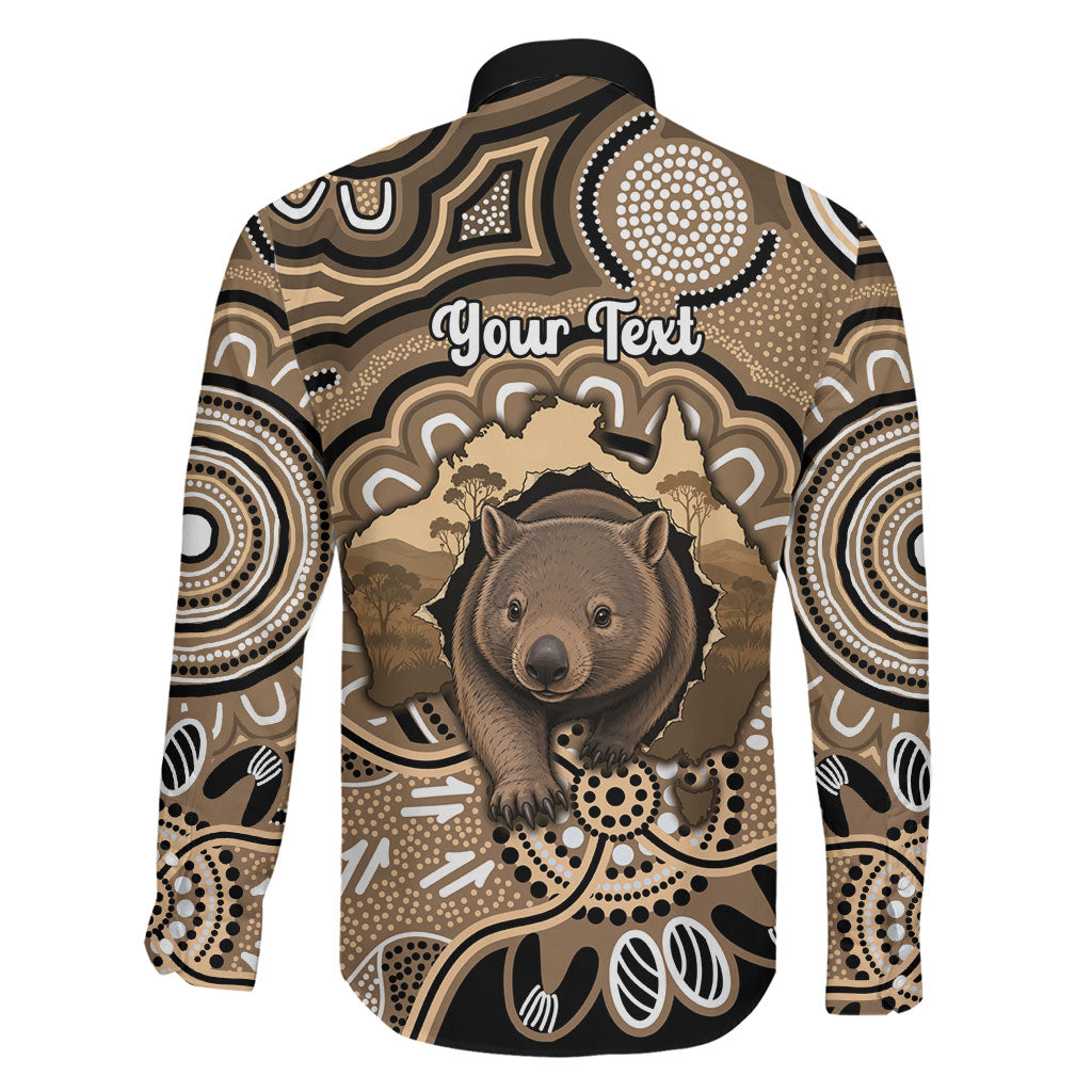 Personalised Australia Wombat Family Matching Tank Maxi Dress and Hawaiian Shirt Aussie Map Indigenous Art