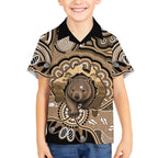 Personalised Australia Wombat Hawaiian Shirt Aussie Map Indigenous Art