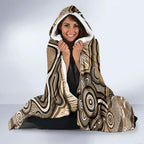 Personalised Australia Wombat Hooded Blanket Aussie Map Indigenous Art