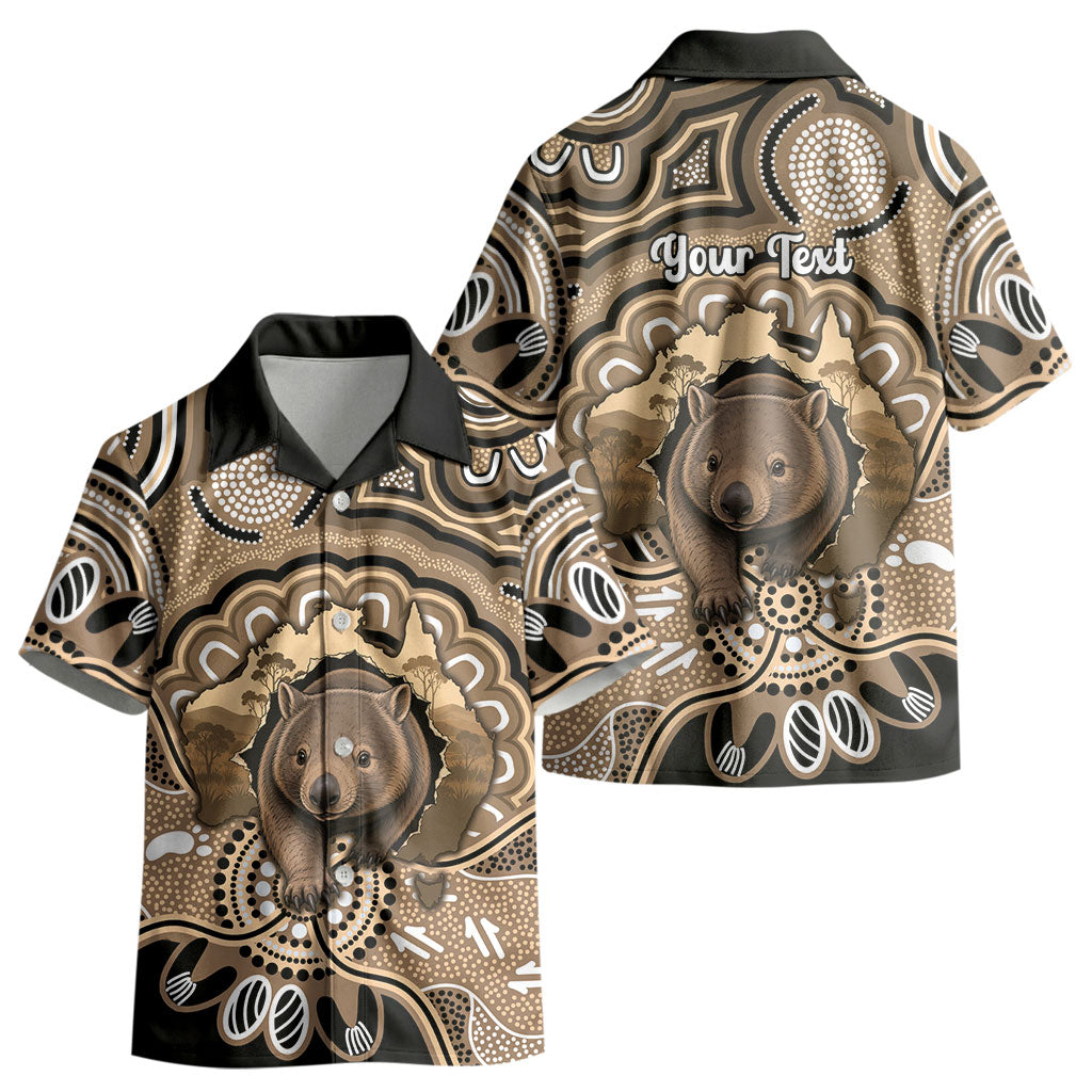 Personalised Australia Wombat Kid Hawaiian Shirt Aussie Map Indigenous Art LT14