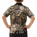 Personalised Australia Wombat Kid Hawaiian Shirt Aussie Map Indigenous Art LT14