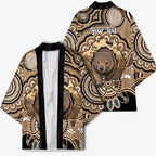 Personalised Australia Wombat Kimono Aussie Map Indigenous Art