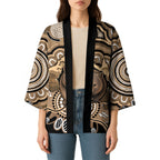 Personalised Australia Wombat Kimono Aussie Map Indigenous Art