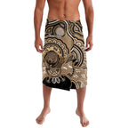 Personalised Australia Wombat Lavalava Aussie Map Indigenous Art