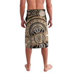 Personalised Australia Wombat Lavalava Aussie Map Indigenous Art