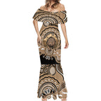 Personalised Australia Wombat Mermaid Dress Aussie Map Indigenous Art