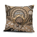 Personalised Australia Wombat Pillow Cover Aussie Map Indigenous Art