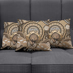 Personalised Australia Wombat Pillow Cover Aussie Map Indigenous Art