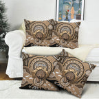 Personalised Australia Wombat Pillow Cover Aussie Map Indigenous Art
