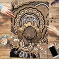 Personalised Australia Wombat Puzzle Aussie Map Indigenous Art