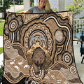 Personalised Australia Wombat Quilt Aussie Map Indigenous Art