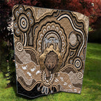 Personalised Australia Wombat Quilt Aussie Map Indigenous Art