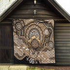 Personalised Australia Wombat Quilt Aussie Map Indigenous Art