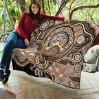 Personalised Australia Wombat Quilt Aussie Map Indigenous Art