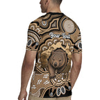 Personalised Australia Wombat Rugby Jersey Aussie Map Indigenous Art