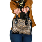 Personalised Australia Wombat Shoulder Handbag Aussie Map Indigenous Art