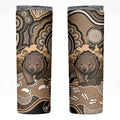 Personalised Australia Wombat Skinny Tumbler Aussie Map Indigenous Art