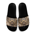 Personalised Australia Wombat Slide Sandals Aussie Map Indigenous Art