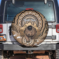 Personalised Australia Wombat Spare Tire Cover Aussie Map Indigenous Art