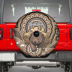 Personalised Australia Wombat Spare Tire Cover Aussie Map Indigenous Art