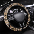 Australia Wombat Steering Wheel Cover Aussie Map Indigenous Art