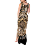 Personalised Australia Wombat Tank Maxi Dress Aussie Map Indigenous Art