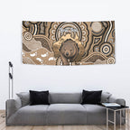 Personalised Australia Wombat Tapestry Aussie Map Indigenous Art