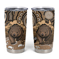 Personalised Australia Wombat Tumbler Cup Aussie Map Indigenous Art