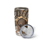 Personalised Australia Wombat Tumbler Cup Aussie Map Indigenous Art