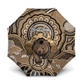 Personalised Australia Wombat Umbrella Aussie Map Indigenous Art