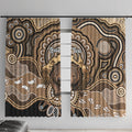Personalised Australia Wombat Window Curtain Aussie Map Indigenous Art