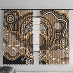 Personalised Australia Wombat Window Curtain Aussie Map Indigenous Art