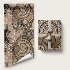 Personalised Australia Wombat Wrapping Paper Aussie Map Indigenous Art