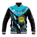 Custom AFL Power NAIDOC Week Baseball Jacket Keep The Fire Burning Indigenous Art