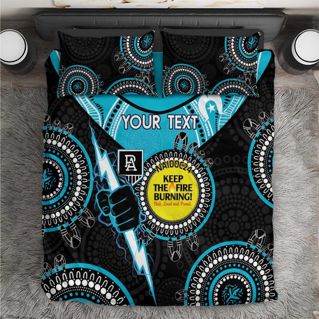 Custom AFL Power NAIDOC Week Bedding Set Keep The Fire Burning Indigenous Art