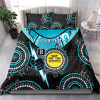 Custom AFL Power NAIDOC Week Bedding Set Keep The Fire Burning Indigenous Art