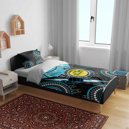 Custom AFL Power NAIDOC Week Bedding Set Keep The Fire Burning Indigenous Art