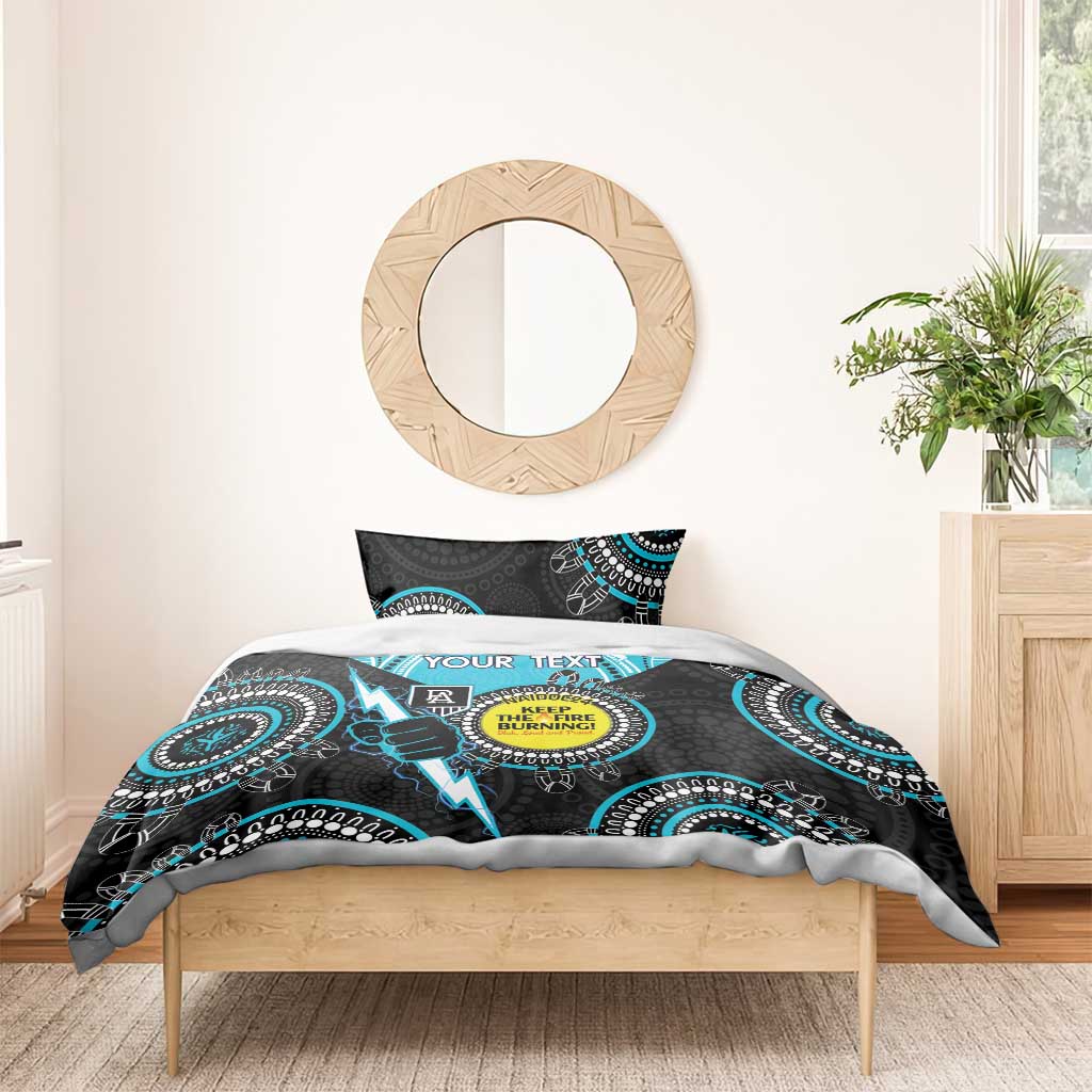 Custom AFL Power NAIDOC Week Bedding Set Keep The Fire Burning Indigenous Art