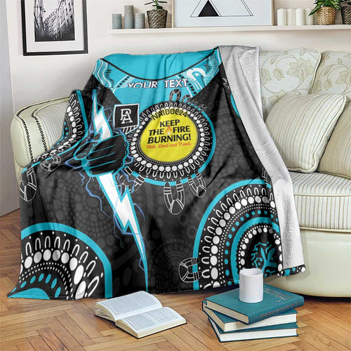 Custom AFL Power NAIDOC Week Blanket Keep The Fire Burning Indigenous Art