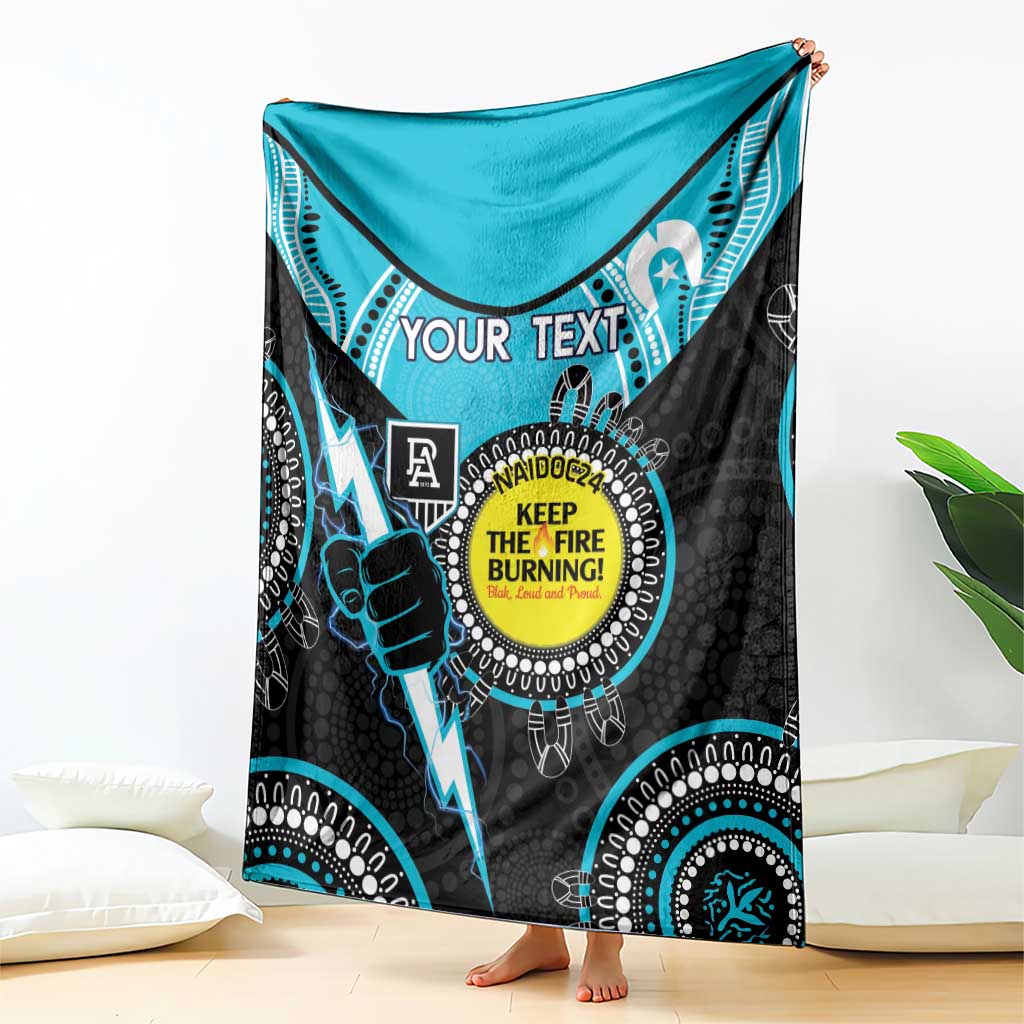 Custom AFL Power NAIDOC Week Blanket Keep The Fire Burning Indigenous Art