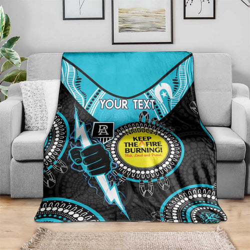 Custom AFL Power NAIDOC Week Blanket Keep The Fire Burning Indigenous Art