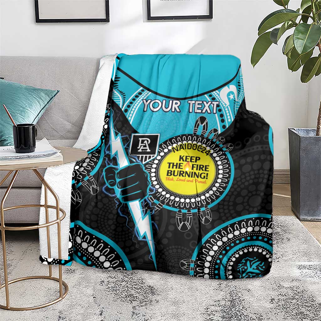 Custom AFL Power NAIDOC Week Blanket Keep The Fire Burning Indigenous Art