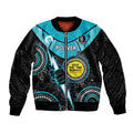 Custom AFL Power NAIDOC Week Bomber Jacket Keep The Fire Burning Indigenous Art