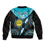 Custom AFL Power NAIDOC Week Bomber Jacket Keep The Fire Burning Indigenous Art